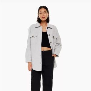 Aritzia Ganna Jacket Shacket Grey